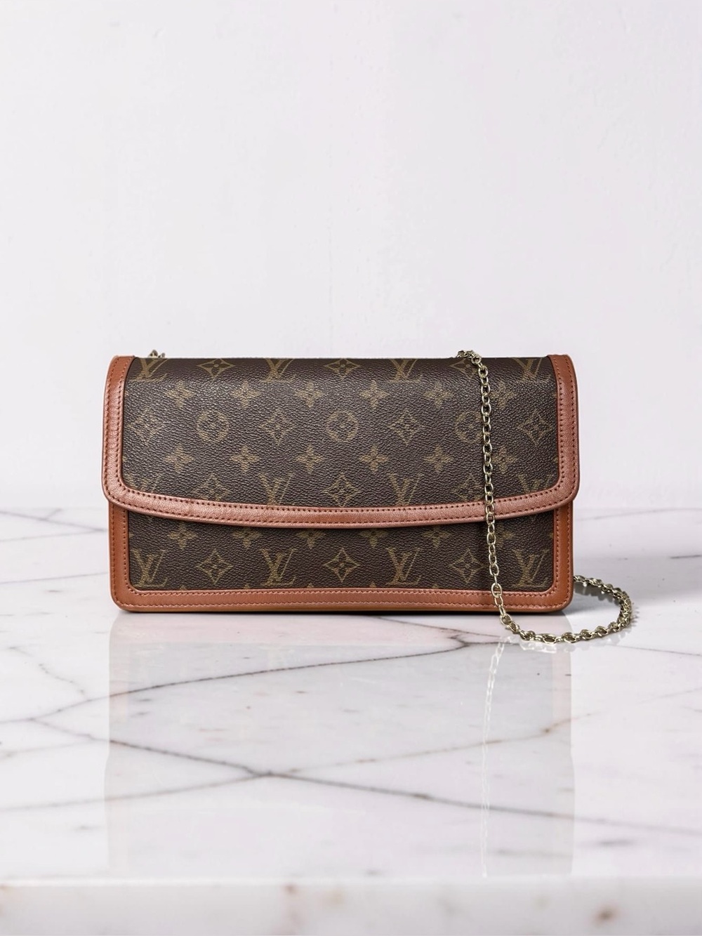 Louis Vuitton Monogram Pochette Dame GM Vintage Crossbody Clutch Bag 1988